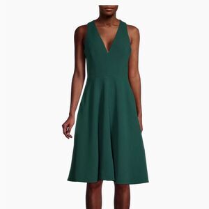 Dress The Population Catalina Green Fit and Flare Midi Dress | Size M
